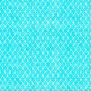 Nautical Fishing Net Design on Tropical Blue Distressed  Background, Small Scale Design