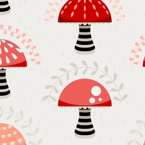 Pretty Patterned Mushrooms - XL