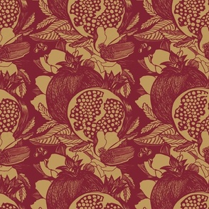 Christmas Pomegranate Pattern