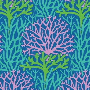 Coral Gardens Coastal Beach Undersea - Bright Summer Colors - MEDIUM Scale - UnBlink Studio by Jackie Tahara