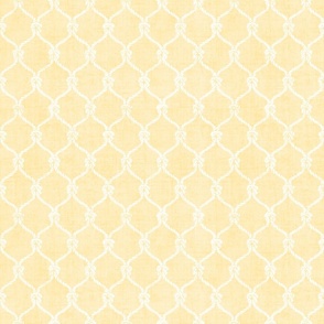 Nautical Fishing Net Design on Yellow Distressed  Background, Small Scale Design