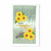 12 x 18” Cut and Sew Yard Flag: Garden Magic Sunflowers