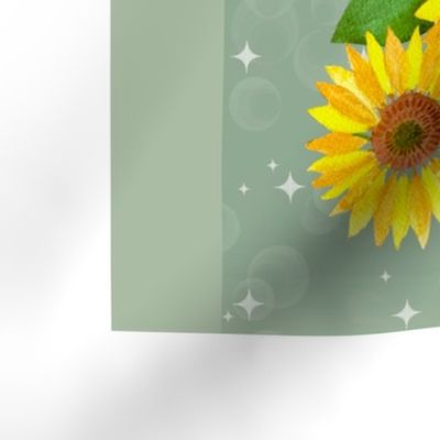 12 x 18” Cut and Sew Yard Flag: Garden Magic Sunflowers