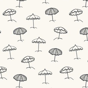 Beach Umbrellas-medium-Cream and Black beauty-Hufton Studio