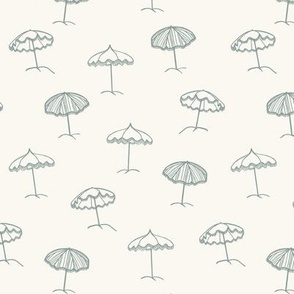 Beach Umbrellas-medium-Cream and Jadeite-Hufton Studio