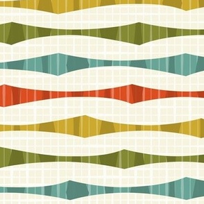 Irregular Retro Stripe -  Coordinate for Color Block Fish