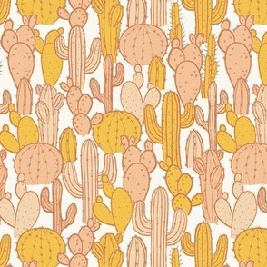 Cactus Patch_Small-Sunshine yellow and coral multi-Hufton Studio