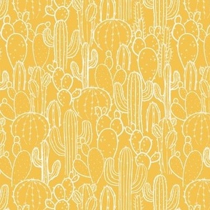 Cactus Patch_Small-Sunshine yellow solid-Hufton Studio