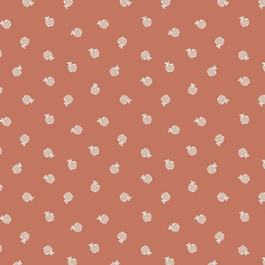 Apples in Dusty Pink and Cotton White