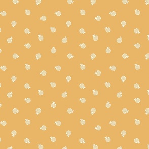 Apples in Golden Yellow and Cotton White