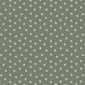 Mini/Micro Apples in Sage Green and Cotton White