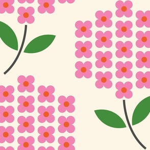 Fresh Cut Hydrangeas - Pink - 12" Flower Bunches