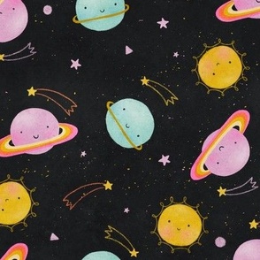 Happy planets in black