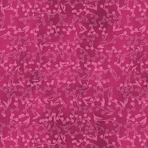 "Don't forget me" floral pattern, monochromatic with small pink flowers.