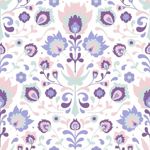 Damask Floral Folk Pastel Candy