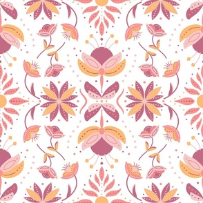 Floral Folkish Pastel Romantic