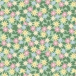 Spring Blooming // normal scale // flower groovy // light green background