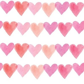 Pink Watercolor Hearts