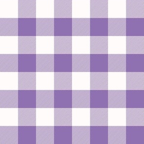 1 Inch Purple Buffalo Check | Cute Purple and White Checkered