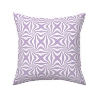 Groovy psychedelic twirl - seventies retro kaleidoscope inspired minimalist swirl design lilac white summer SMALL