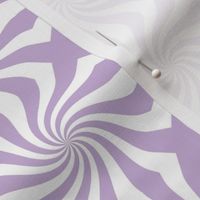 Groovy psychedelic twirl - seventies retro kaleidoscope inspired minimalist swirl design lilac white summer SMALL