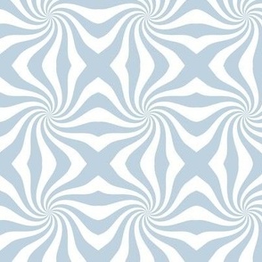 Groovy psychedelic twirl - seventies retro kaleidoscope inspired minimalist swirl design soft baby blue SMALL