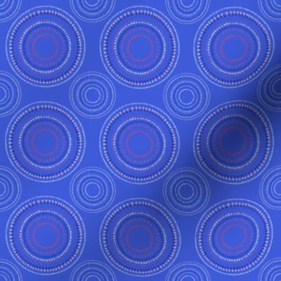 Mandala or Dancing Dervish circles on blue by Su_G_©SuSchaefer