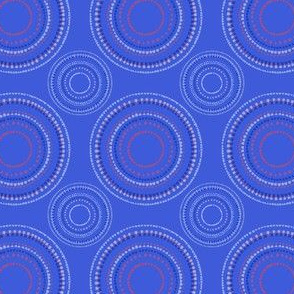 Mandala or Dancing Dervish circles on blue by Su_G_©SuSchaefer