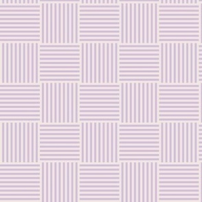 Woven wicker mudcloth design minimalist check texture plaid in blush lilac summer