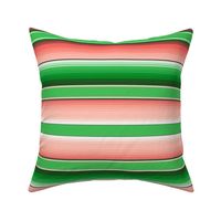 In Bloom Serape Stripes. Grass Green and Coral Pink Matching Petal Signature Cotton Solids