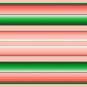 Serape Stripes in Coral Pink and Grass Green Matching Petal Signature Cotton Solids