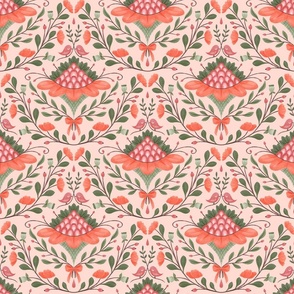 Pineapple Blossom Damask