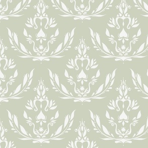 Classic Damask in Sage