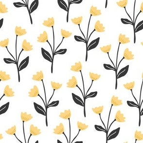 Yellow floral print