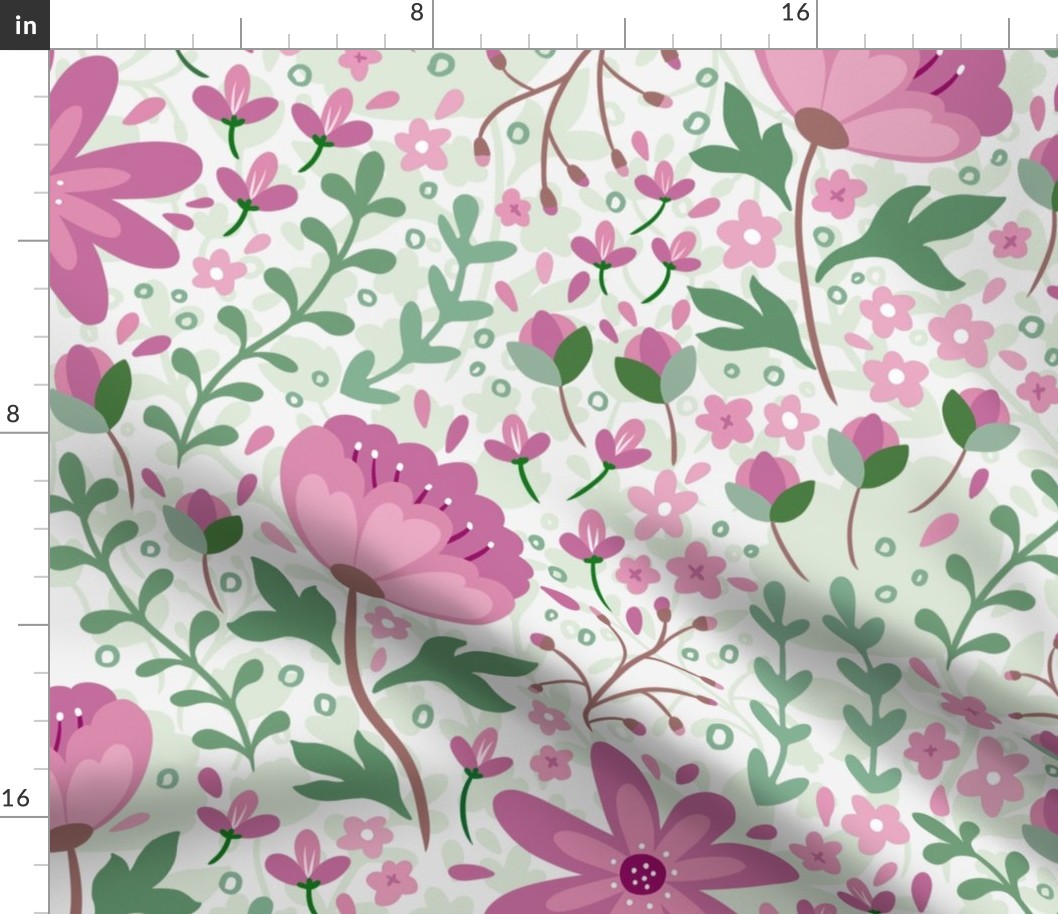 Floral peony pattern (jumbo size version)