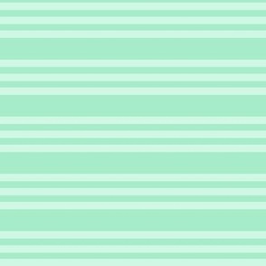 Reverse Bandy Stripe: Mint Green Horizontal Stripe