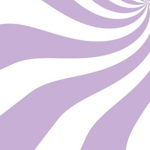 Groovy psychedelic twirl - seventies retro kaleidoscope inspired minimalist swirl design lilac white summer LARGE