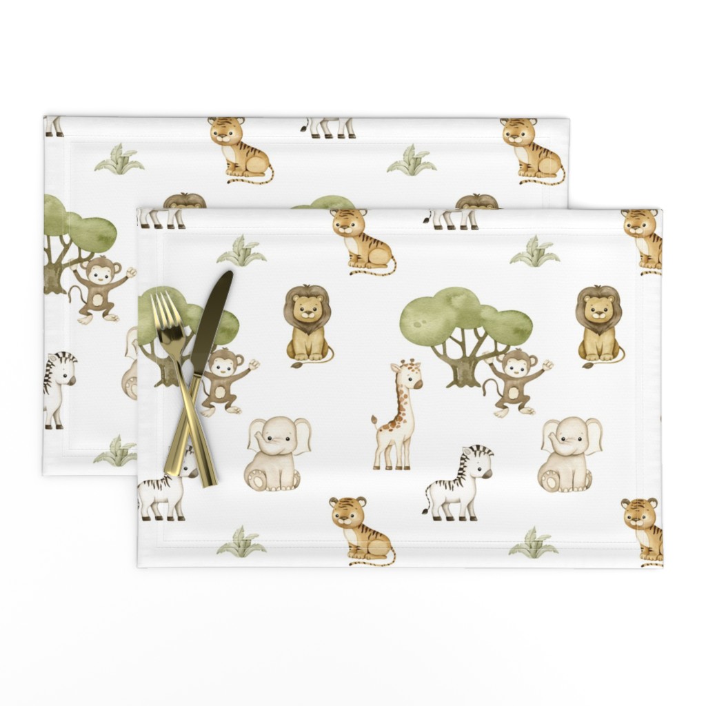 Watercolor Safari Jungle Animals Nursery