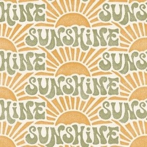 Sunshine - 6" - light olive green and golden yellow