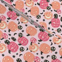 Pumpkin Pattern Fall Moon and Stars 