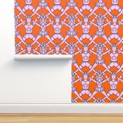 cheerleader lattice in pink and orange