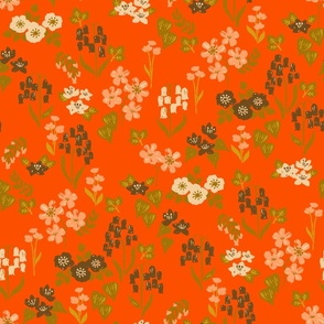 Field of Flowers {Orange} large