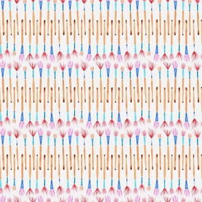 Watercolor Paintbrushes - Pink + Blue