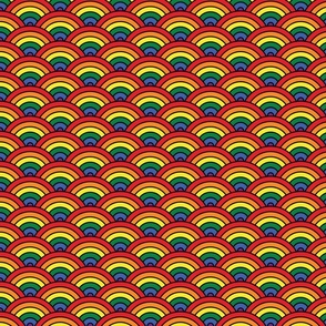 Rainbow Japanese Waves - Medium (Rainbow Collection)