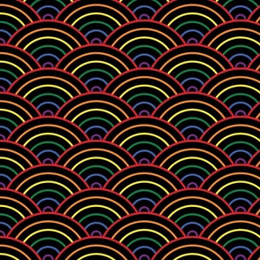 Rainbow Japanese Waves - Large (Rainbow Collection)