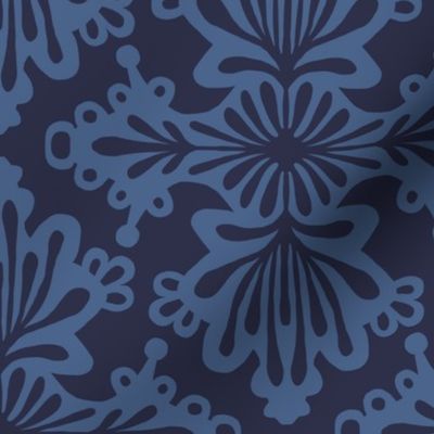 Paper-cut Bloom: Blue