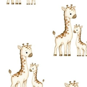 Watercolor Safari Jungle Animals Giraffe Nursery