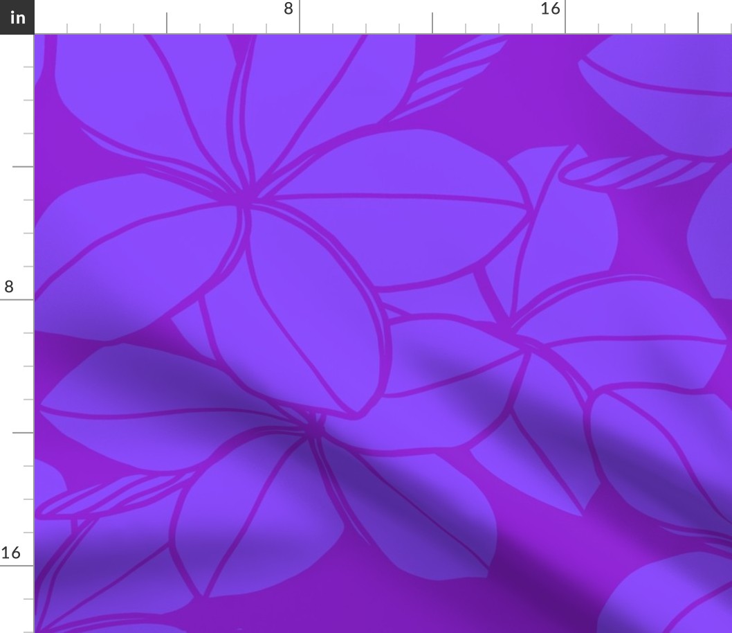 jumbo-Surfside Mod Plumeria-violet blue