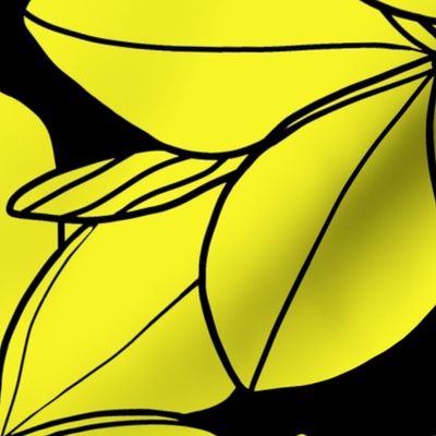 jumbo-Surfside Plumeria-yellow black 