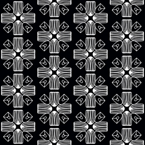Geometric Archways in White on Black